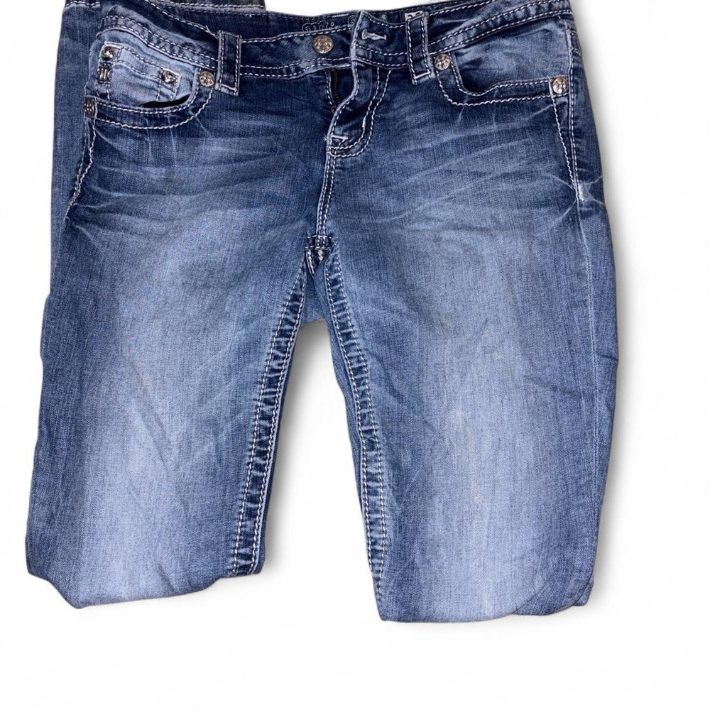 Miss Me Distressed Blue Jeans